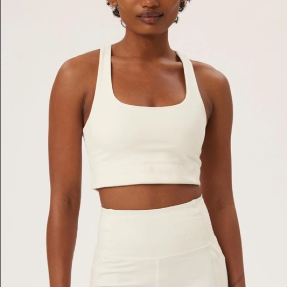 Girlfriend Collective white Paloma bra size S